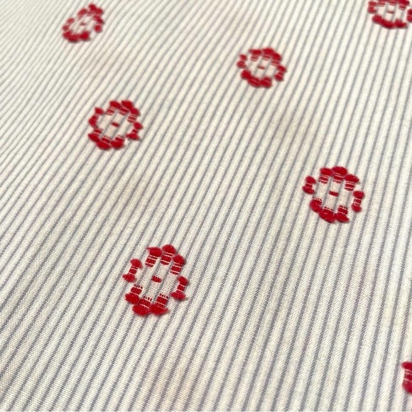 Loft puff sleeve embroidered poplin top - Picture 8 of 10